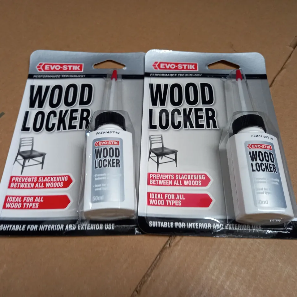 LOT OF 2 EVO-STICK WOOD LOCKER 