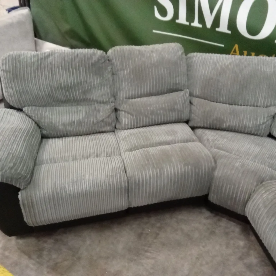 SIENNA FABRIC/FAUX LEATHER HIGH BACK RECLINER CORNER GROUP SOFA RRP £1499