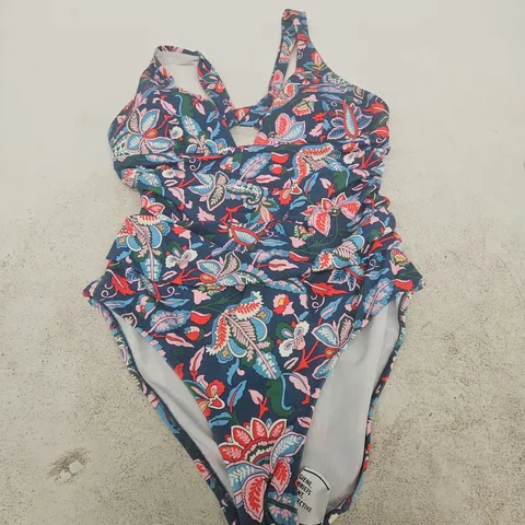 BODEN FLORAL PRINT ONE-PIECE SWIMSUIT β UK 12R (US 8R) NAVY