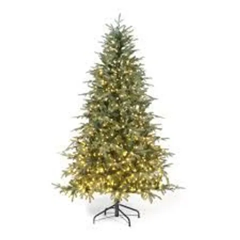 BOXED 210cm H LIGHTED ARTIFICIAL SPRUCE CHRISTMAS TREE (1 BOX)