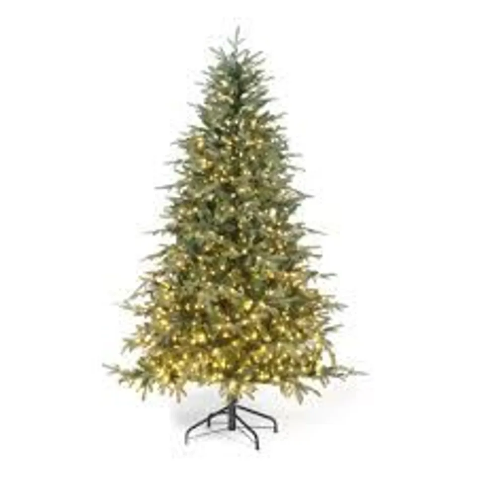 BOXED 210cm H LIGHTED ARTIFICIAL SPRUCE CHRISTMAS TREE (1 BOX)