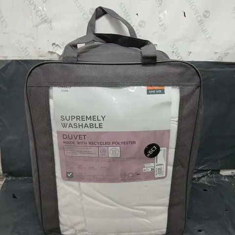 M&S KING SIZE SUPREMELY WASHABLE DUVET 