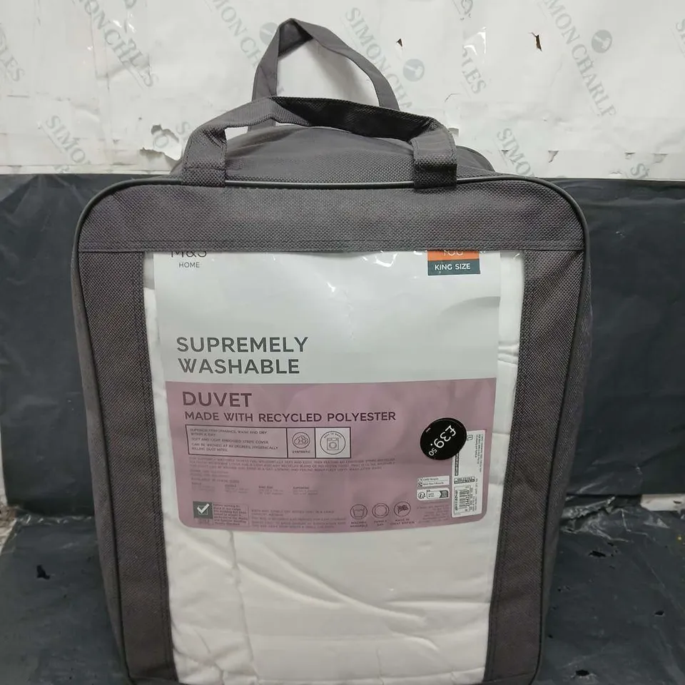 M&S KING SIZE SUPREMELY WASHABLE DUVET 