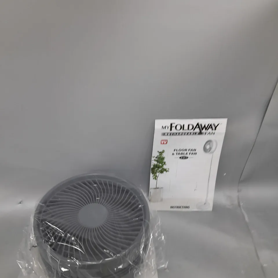 B&H FOLDABLE RECHARGEABLE FAN - GREY 