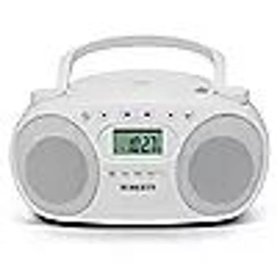 ROBERTS ZOOMBOX FM/AM RADIO WITH CD PLAYER WHITE