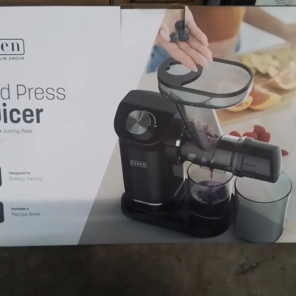 BOXED ESSEN COLD PRESS JUICER
