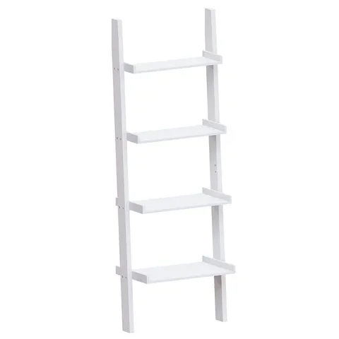 Boxed Vida Designs York 4 Tier Ladder Bookcase - White (1 box)