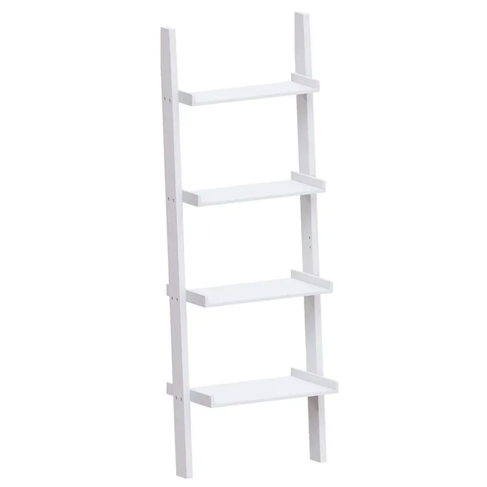 Boxed Vida Designs York 4 Tier Ladder Bookcase - White (1 box)