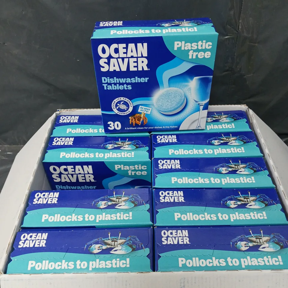 10 X BOXED OCEAN SAVER DISHWASHER TABLETS 