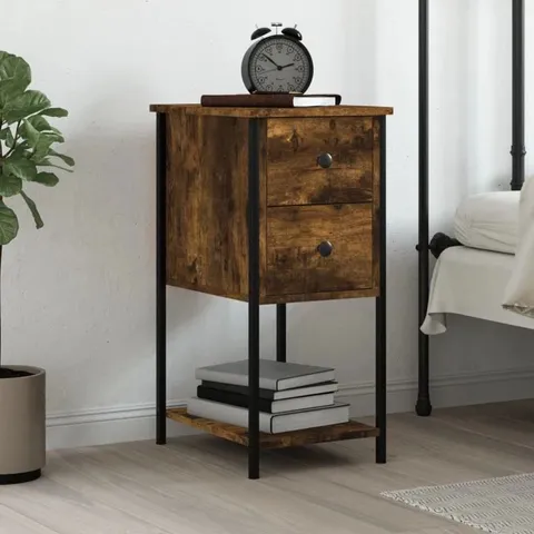 BOXED EUSDEN IRON BEDSIDE TABLE