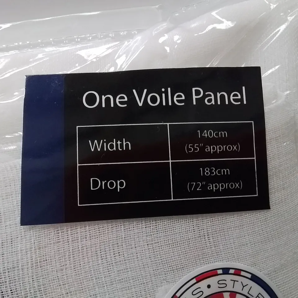 BRAND NEW TYRONE VOILE PANEL CURTAIN 140 X 183CM
