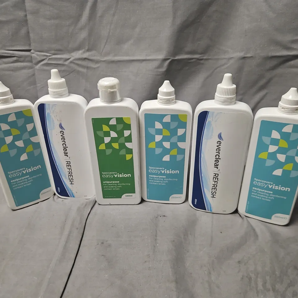 APPROXIMATELY 20 ASSORTED CONTACT LENS SOLUTIONS TO INCLUDE SPECSAVERS EASYVISION, EVERCLEAR REFRESH, ETC - COLLECTION ONLY