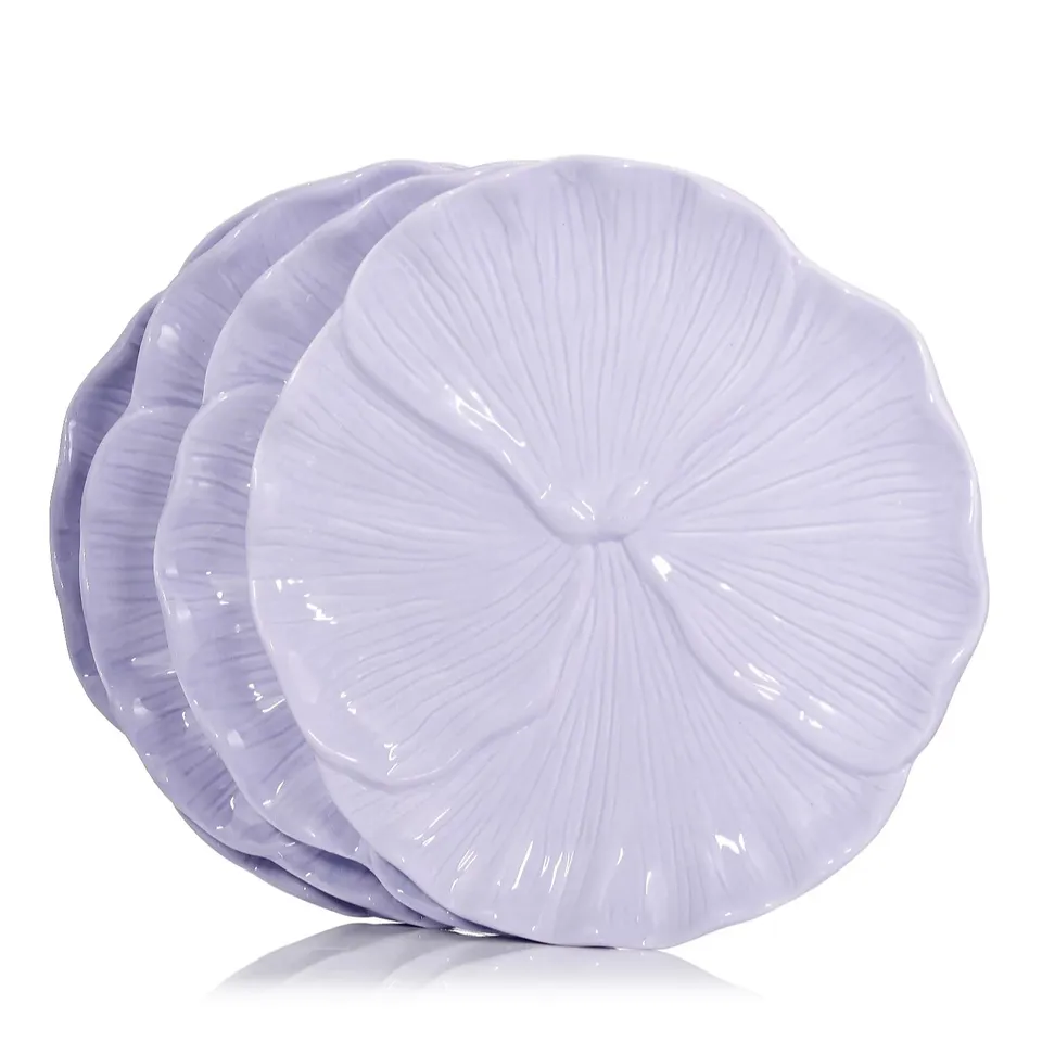 OUTLET HOME STORIES SET OF 4 26CM FLOWER PLATES