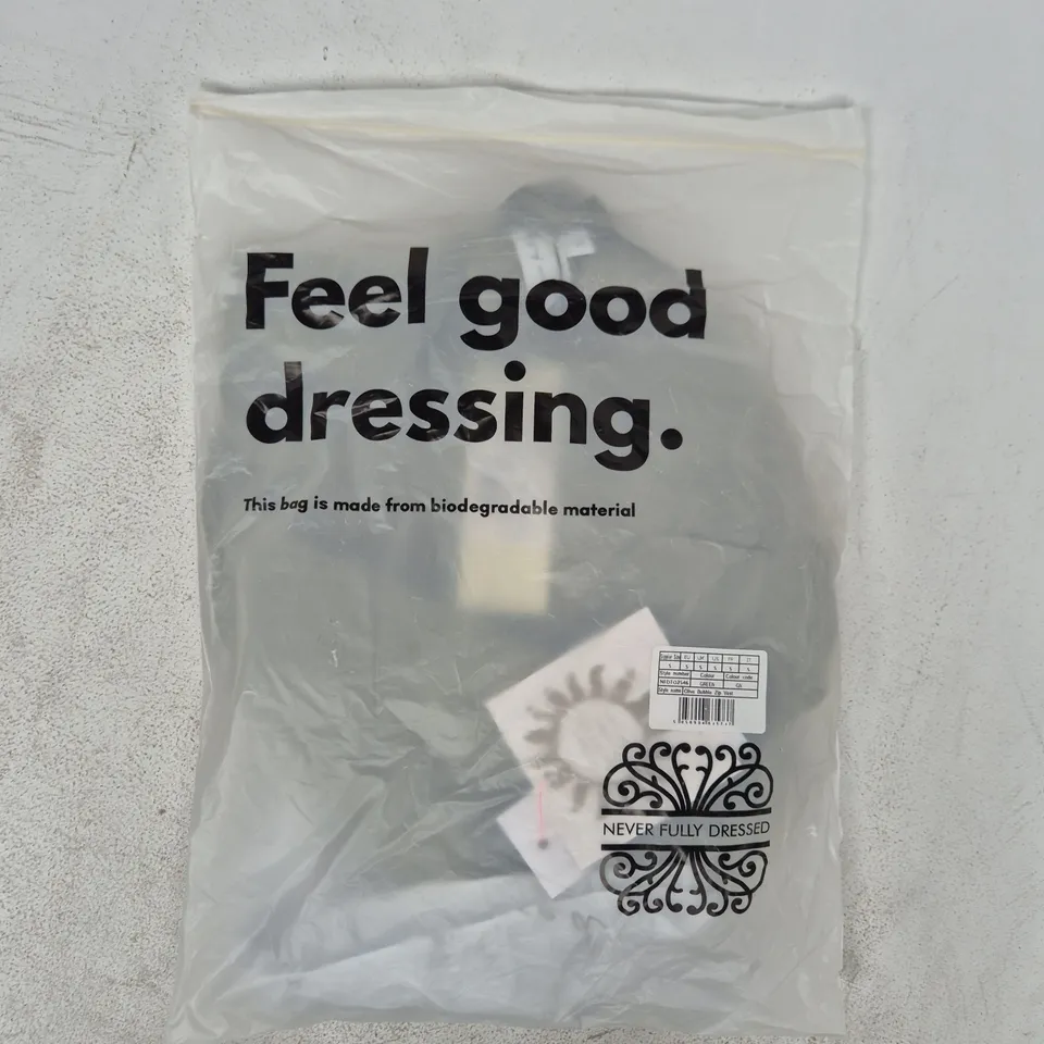 BAGGED NEVER FULLY DRESSED OLIVE BUBBLE ZIP VEST SIZE UK SMALL