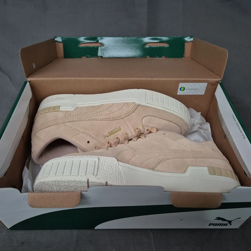 BRAND NEW BOXED PAIR OF PUMA WOMEN'S CALI SPORT TONAL SHOES IN MARSHMALLOW UK SIZE 8