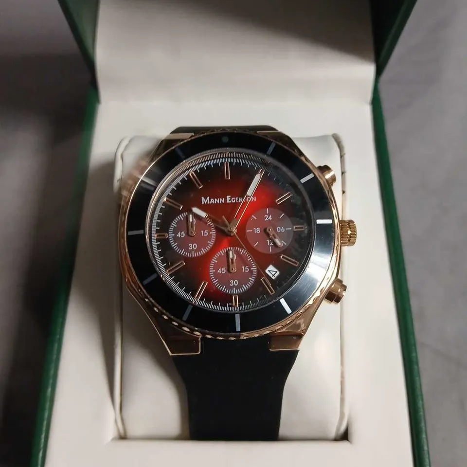 BOXED MANN EGERTON LIMITED EDITION HAND-ASSEMBLED ASTRO QUARTZ WATCH 