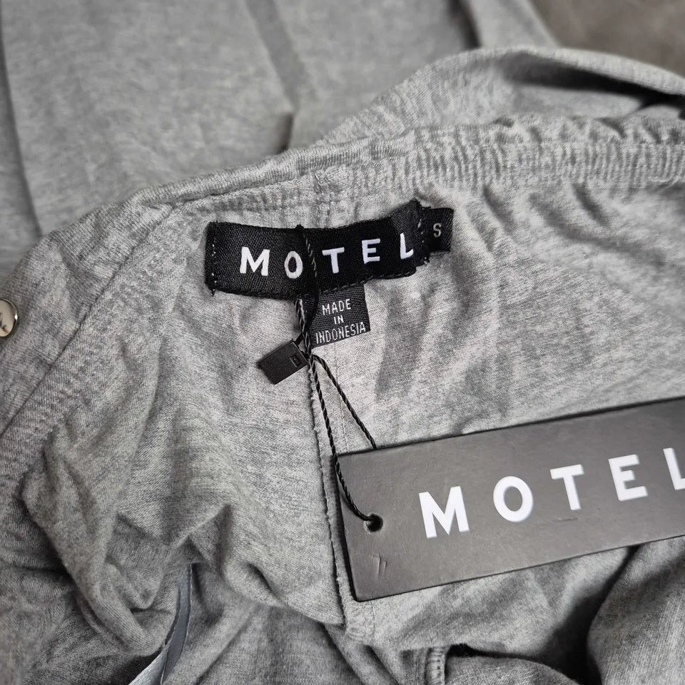 MOTEL STUDDED GREY MARL TROUSERS – SIZE S