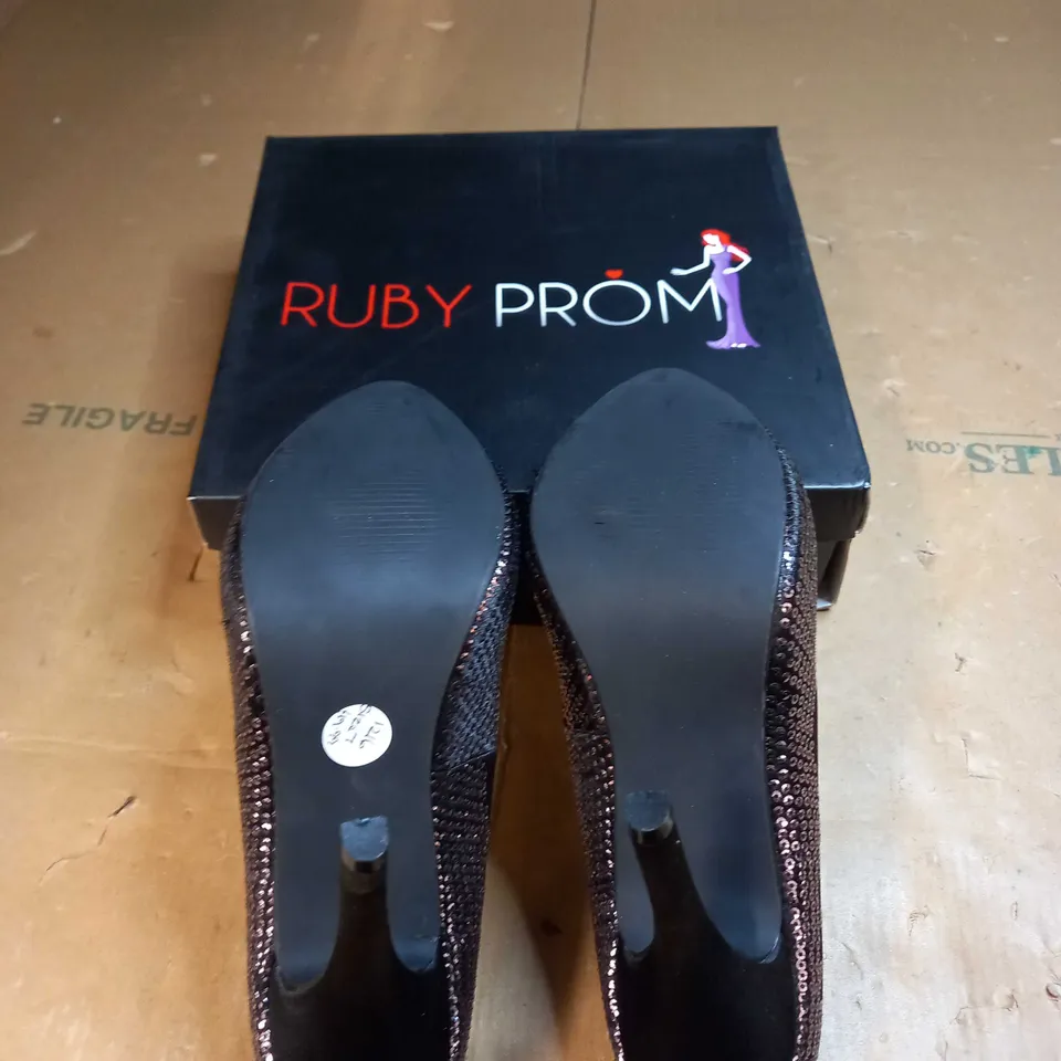 RUBY PROM SEQUIN STILETTO HEEL SHOES SIZE 7