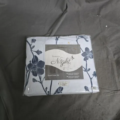 SERENITY NIGHT DUVET COVER SET – FLORAL DESIGN, 200X200 CM DUVET, 2 PILLOWCASES