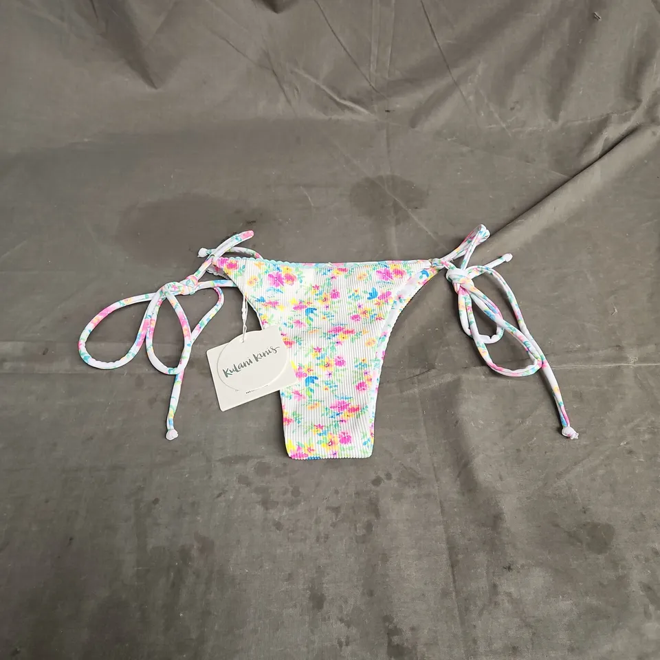 KULANI KINIS FOREVER FAIRYTALE RIB TIE SIDE BIKINI BOTTOM IN MULTI SIZE L