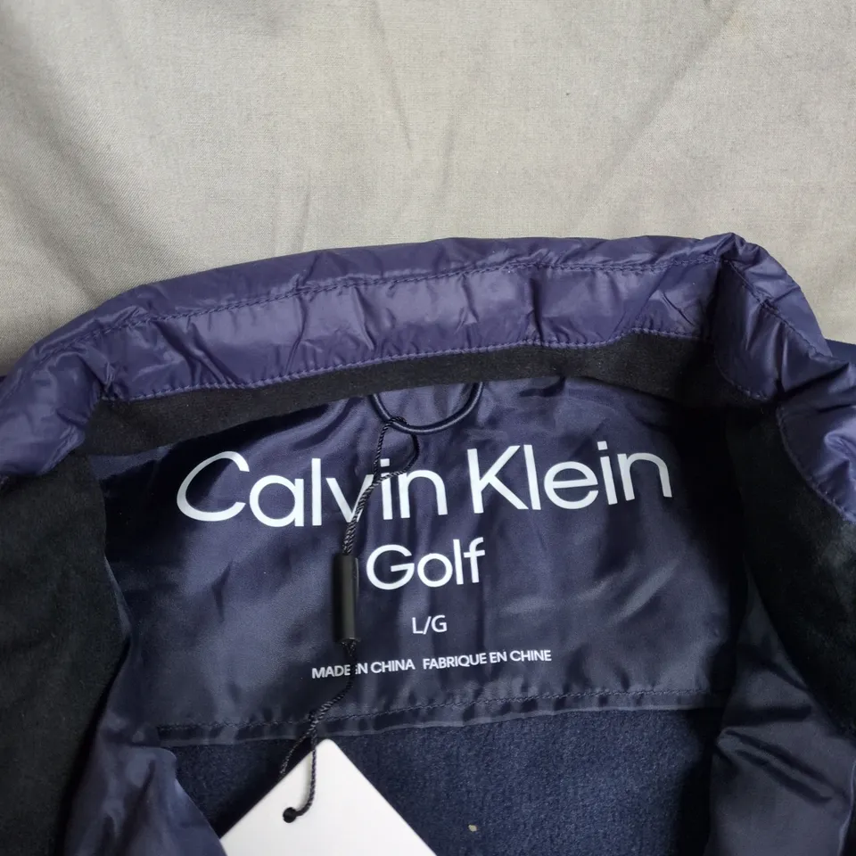 CALVIN KLEIN GOLF PADDED VEST – NAVY, UK SIZE L (L/G)