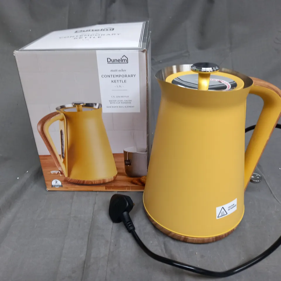 BOXED MATT OCHRE 1.7L CONTEMPORARY KETTLE