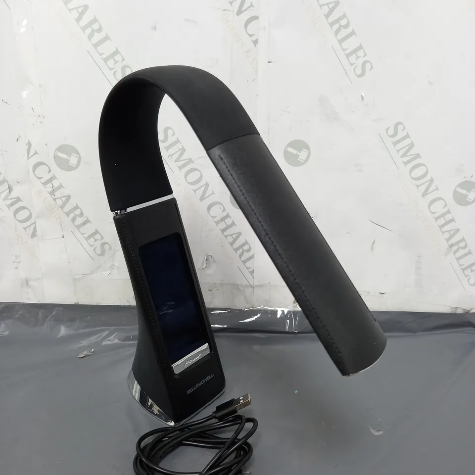 BOXED BELL & HOWELL RECHARGEABLE LED DESK LAMP WITH ALARM