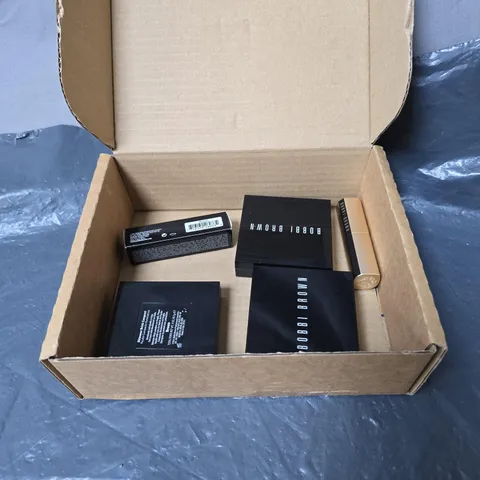 BOBBI BROWN 5 ITEM SET TO INCLUDE SHIMMER BRICK COMPACT, LIP STICK ETC