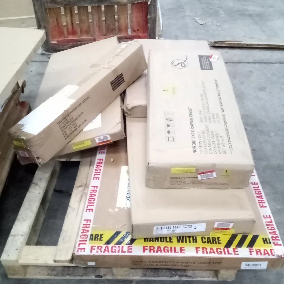 PALLET OF ASSORTED FLATPACK FURNITURE 