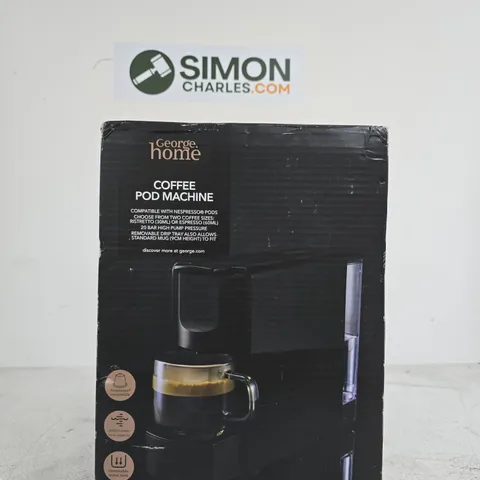 GEORGE HOME COFFEE POD MACHINE – NESPRESSO COMPATIBLE (BOXED)