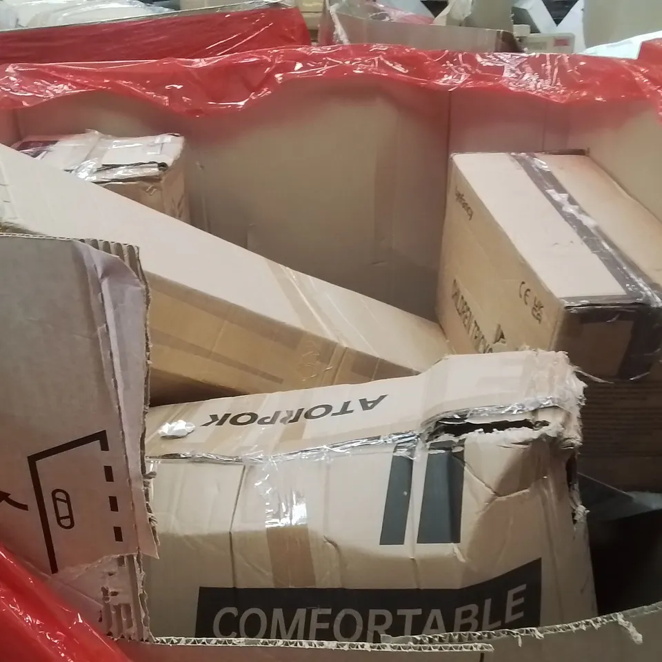 PALLET OF ASSORTED HOUSEHOLD GOODS AND PRODUCTS TO INCLUDE;TRICYCLE,TOWER FAN