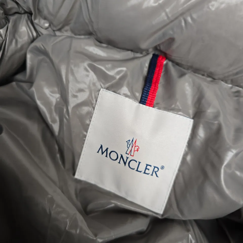 MONCLER HOODED DOWN JACKET - GREY, UK 5