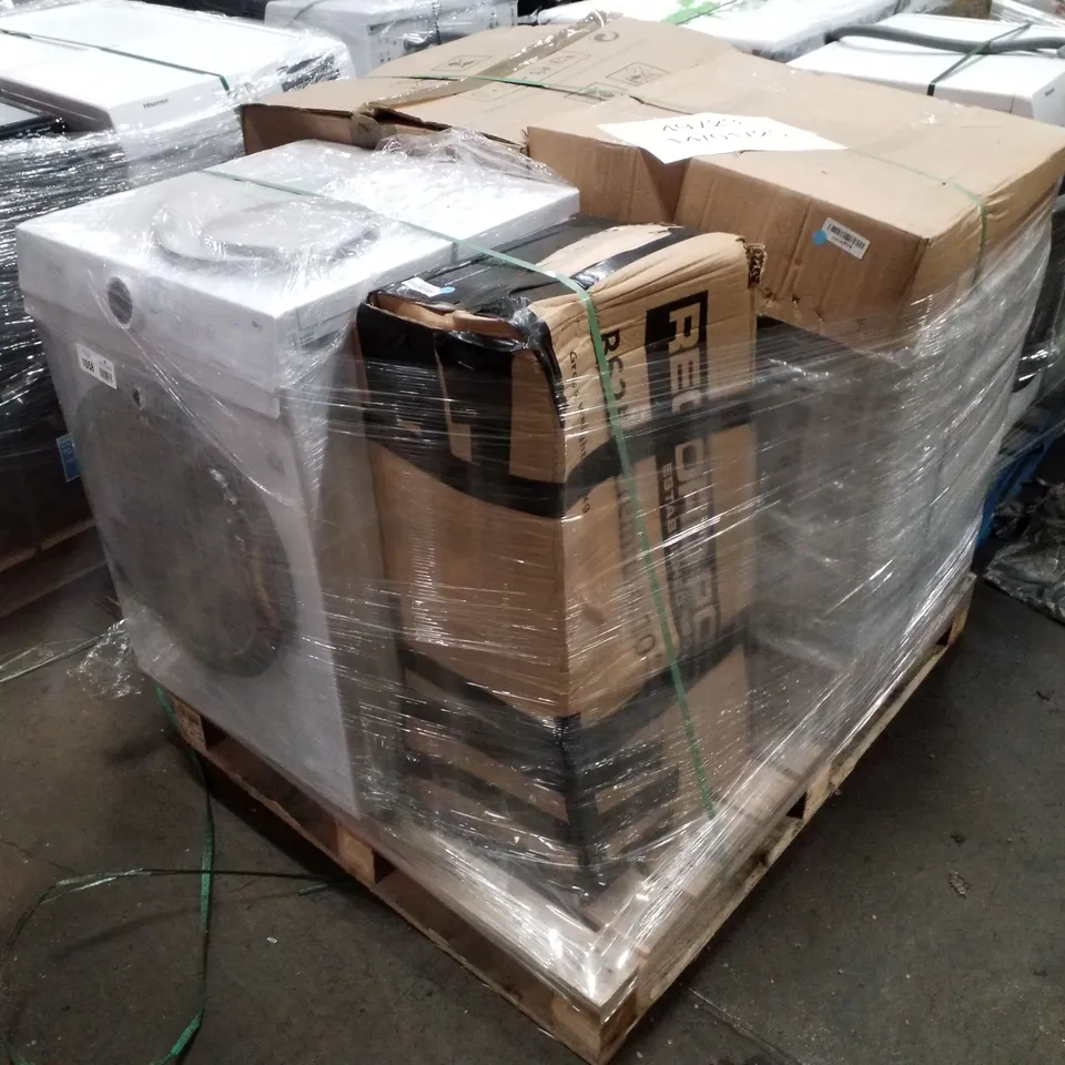 PALLET OF APPROXIMATELY 4 UNPROCESSED RAW RETURN WHITE GOODS TO INCLUDE;