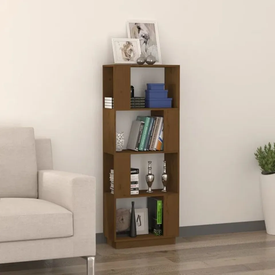 BOXED GIASONE 132CM H X 51CM W SOLID WOOD BOOKCASE (1 BOX)