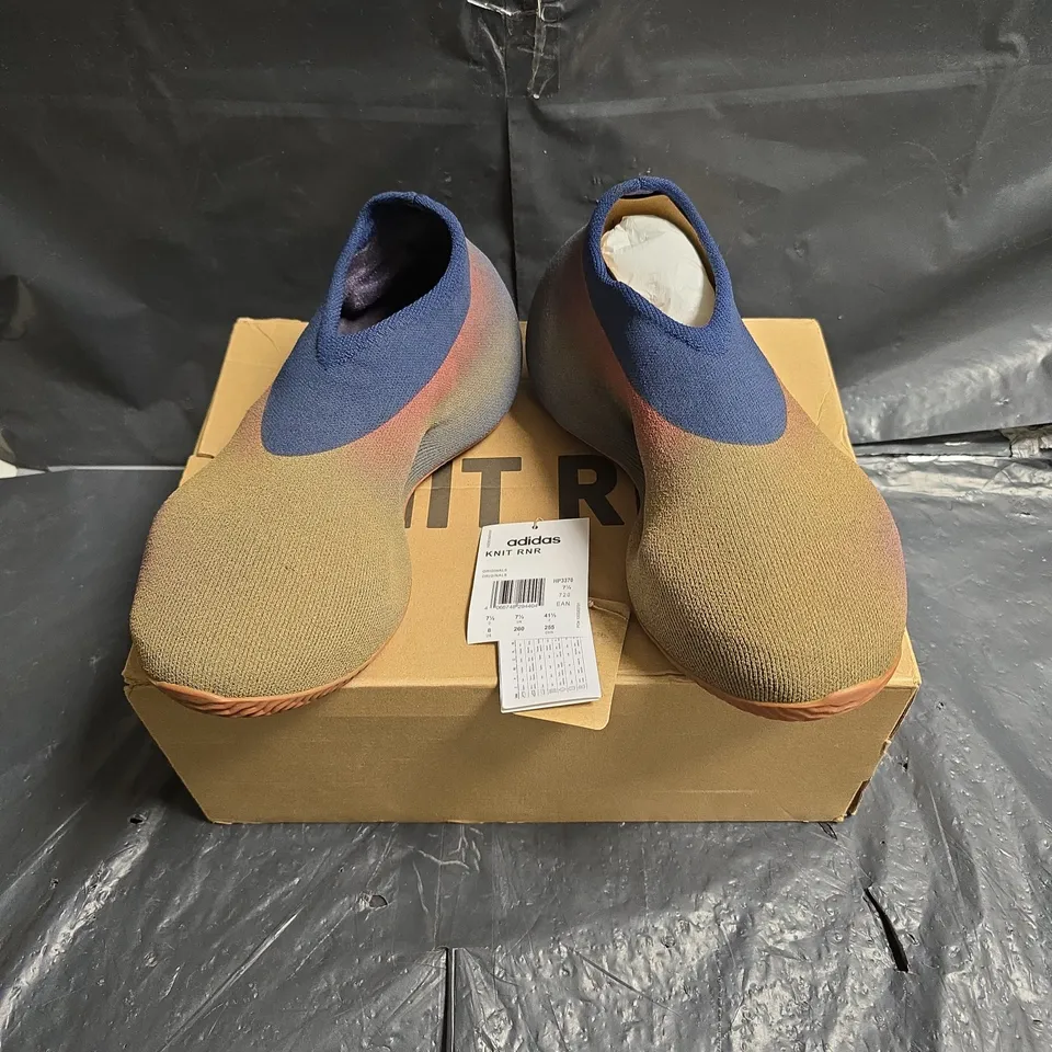 ADIDAS YZY KNIT RNR KNIT RUNNER SNEAKERS IN FADE INDIGO - UK 7.5