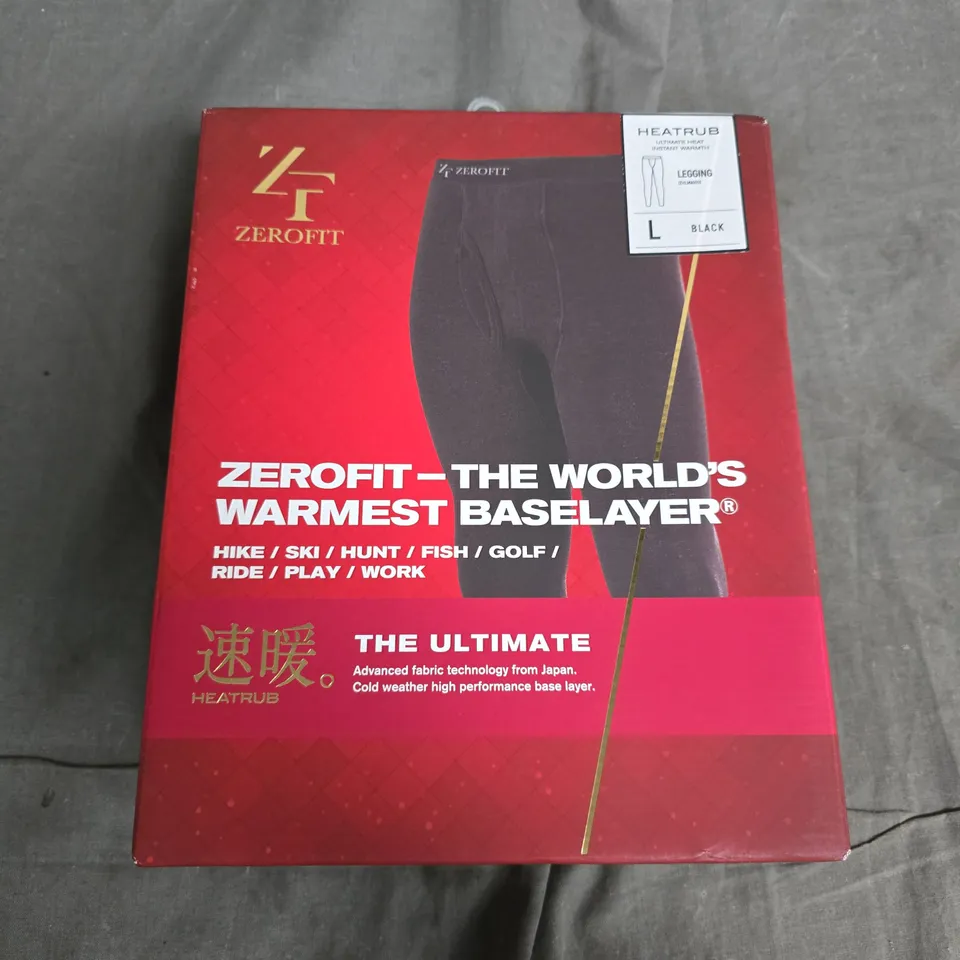 BAOXED ZEROFIT HEATRUB ULTIMATE BASELAYER LEGGINGS IN BLACK - LARGE
