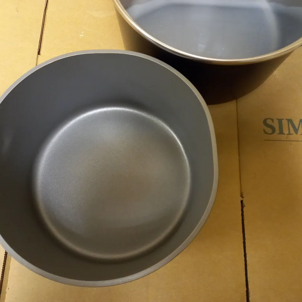 RUSSELL HOBBS PEARLISED 3 PIECE PAN SET 