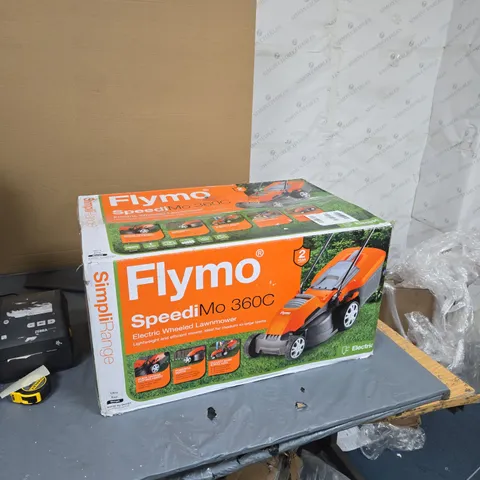 FLYMO SPEEDIMO 360C ELECTRIC WHEELED LAWNMOWER – BOXED