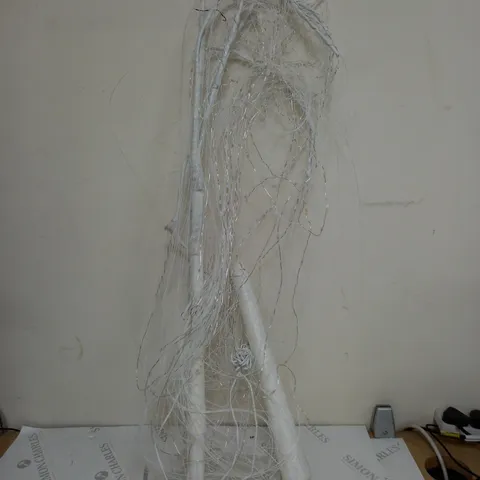 ALISON CORK PRE-LIT CASCADING GLITTER WHITE WILLOW TREE - COLLECTION ONLY