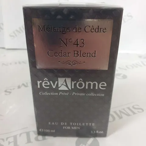 BOXED AND SEALED MELANGE DE CEDRE NO 43 CEDAR BLEND REV AROME PRIVATE COLLECTION EAU DE TOILETTE 100ML