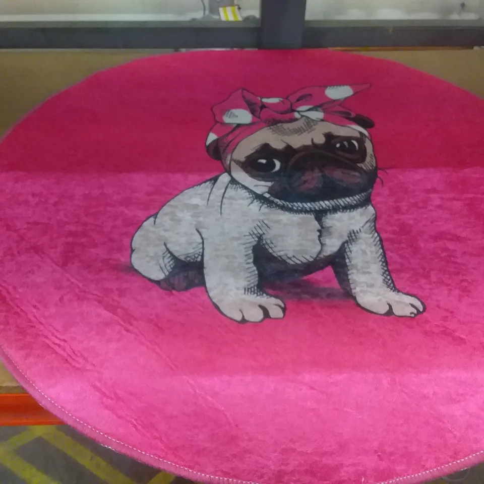 PINK PUG BATHMAT 