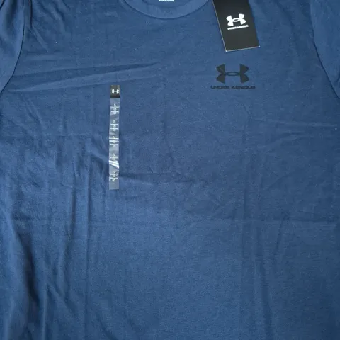 UNDER ARMOUR CREW NECK T-SHIRT IN NAVY SIZE LARGE