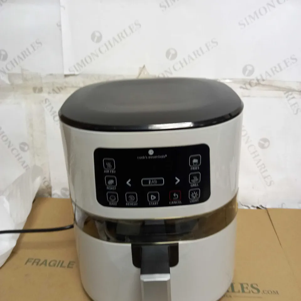 COOK'S ESSENTIALS 4.0L AIR FRYER WITH DIGITAL TOUCHSCREEN & VIEWING SCREEN - COOL GREY
