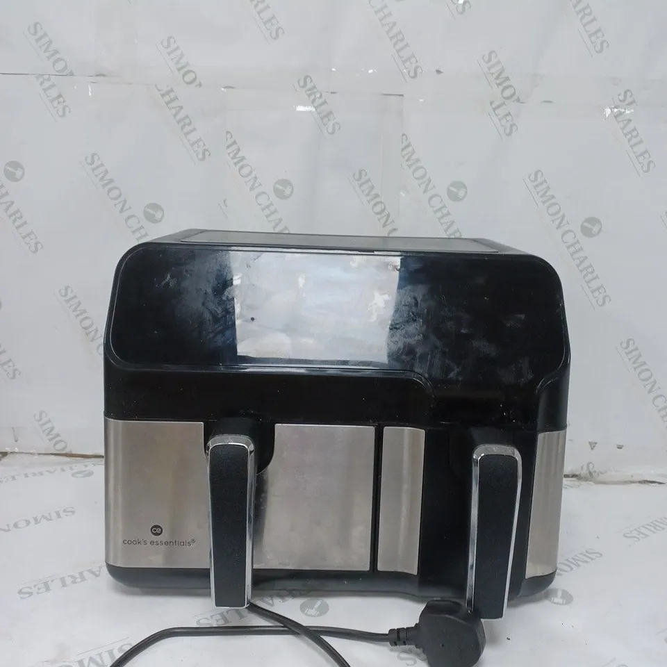 COOK'S ESSENTIALS 7.7L DUAL AIR FRYER IN BLACK