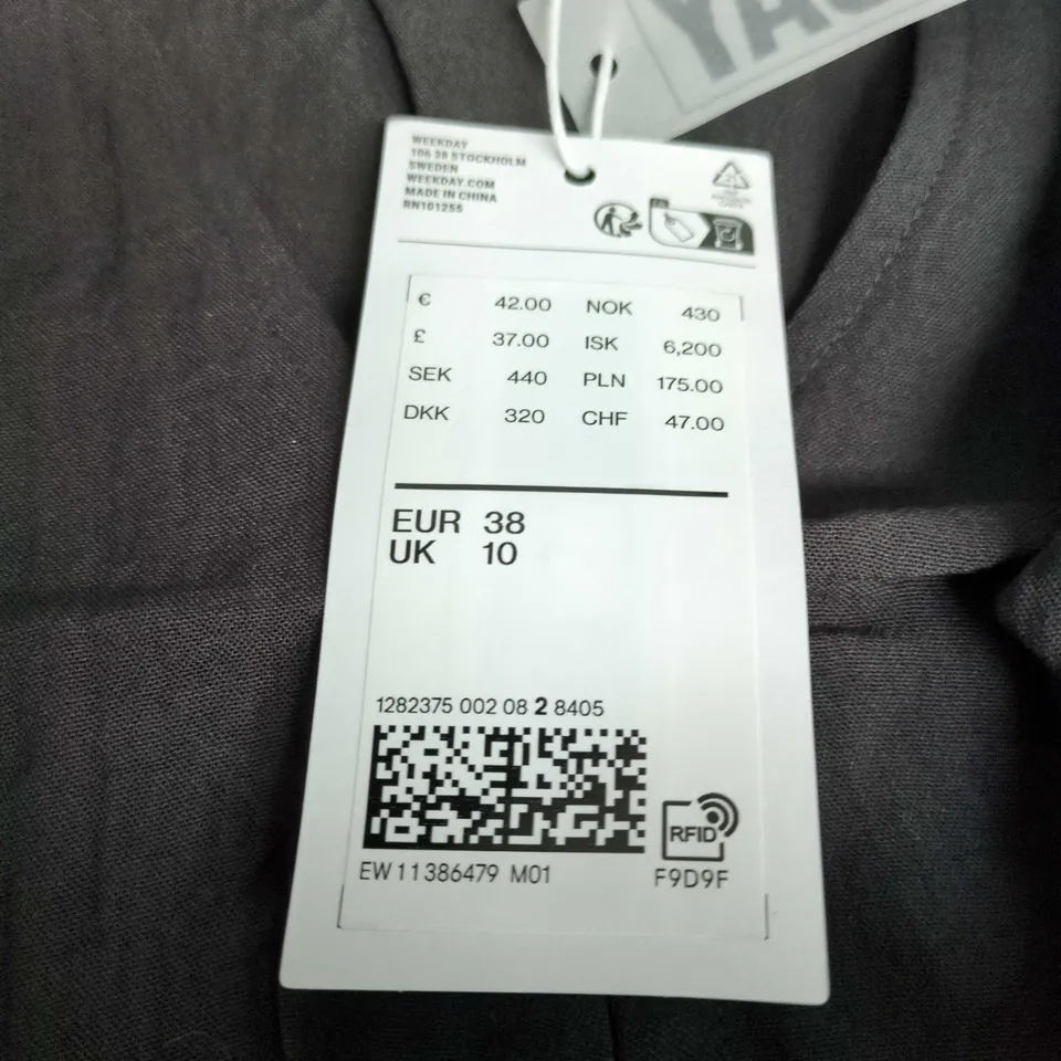 WEEKDAY CHARCOAL GREY BLOUSE – UK 10