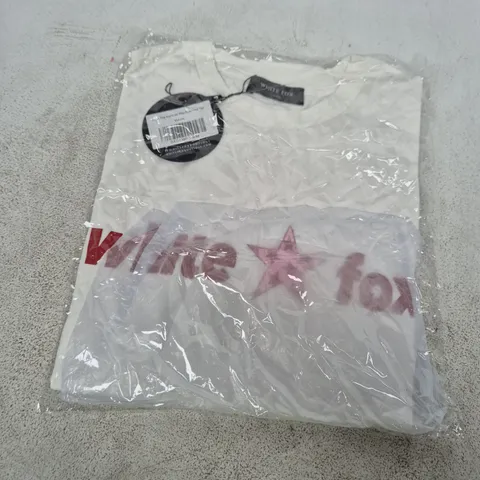 WHITE FOX - FROM THE ARCHIVES MILA OVERSIZED TEE – WHITE, S/M 