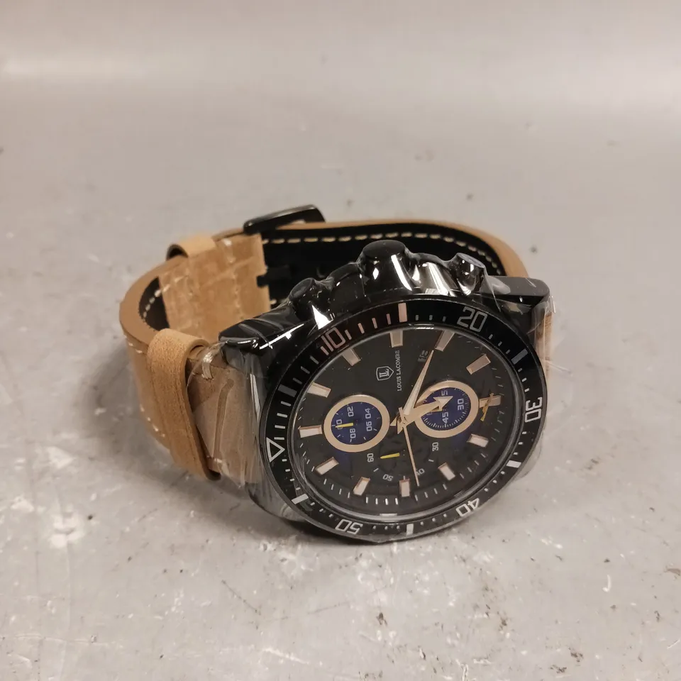 MENS LOUIS LACOMBE CHRONGRAPH WATCH – 3 SUB DIALS