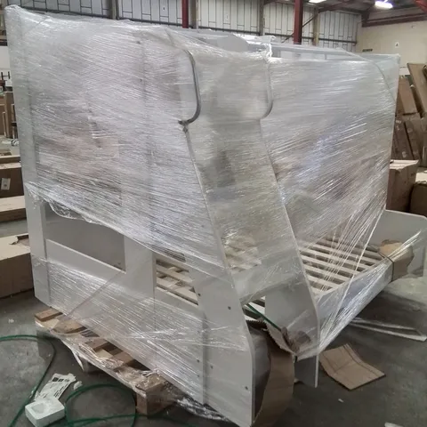 ABBY STANDARD BUNK BED WITH SHELVES WHITE KIDS BEDS