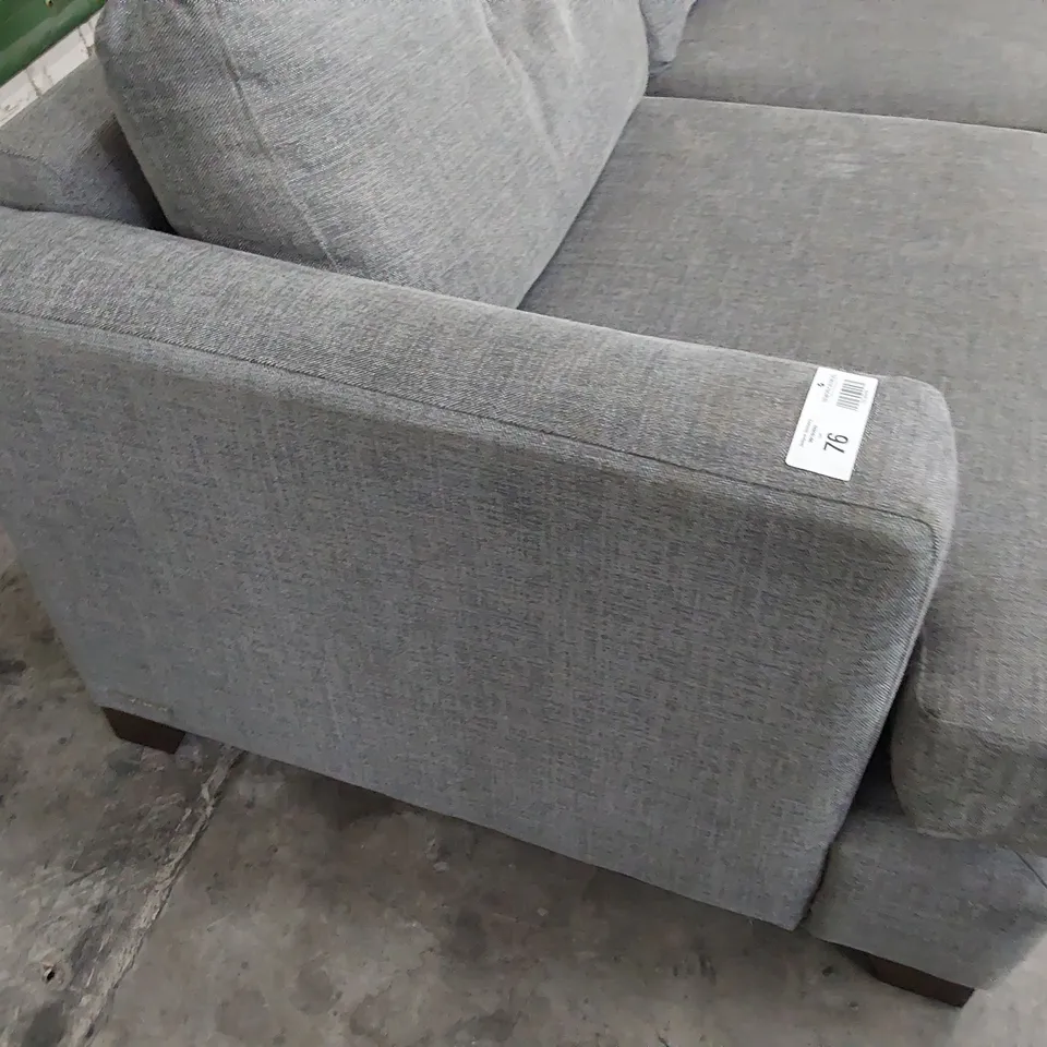 QUALITY BRITISH DESIGNER LOUNGE Co. TWO SEATER SOFA GREY FABRIC 