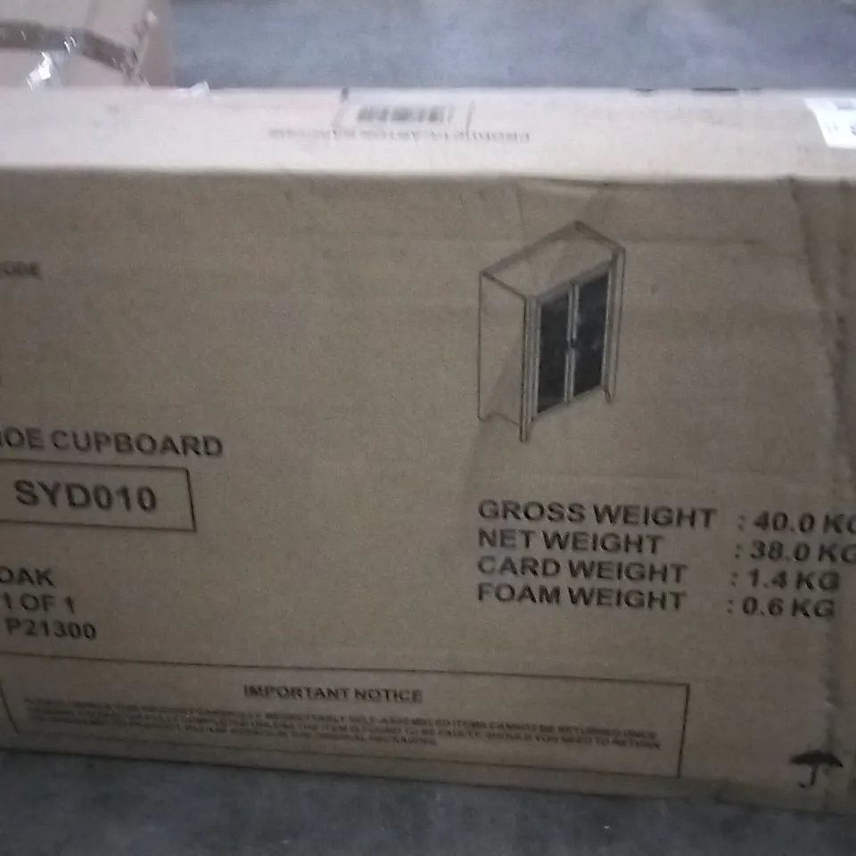 BOXED ALEFIYAH RECTANGLE CABINET ACCENT SHOE CUPBOARD (1 BOX)